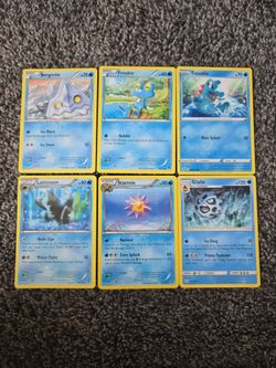 Pokémon TCG Water Type Card Lot of 6