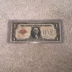 1928 Red Seal One Dollar Bill Funny Back 