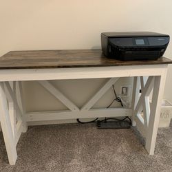 Farmhouse Desk And Matching End Table 