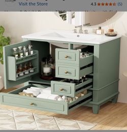 Bath vanity sink combo