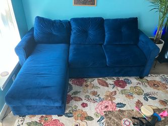 Blue Velvet Couch