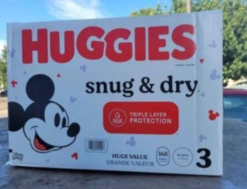 Huggies Size 3 Huge Value Size Box 168 Count New
