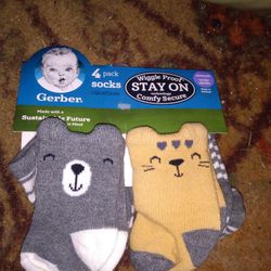 Pack Of 4 Baby Socks