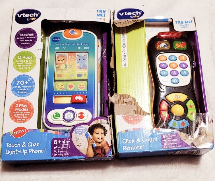 VTech Touch & Chat Light-Up Phone & VTech Click and Count Remote Stroller & Car