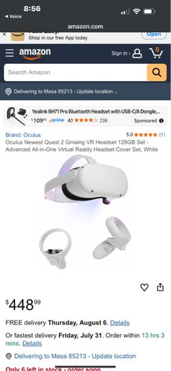 Oculus Quest 2 VR Headset 128GB with Controllers