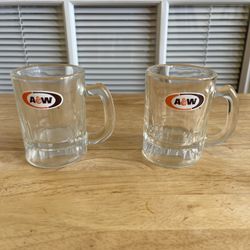 2 - 4oz A & W Mini Mugs 