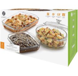 LIBBEY GLASS 4 Piece Bakeware Set
