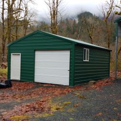 18x20 galvanized framed garage delivered new in any colors