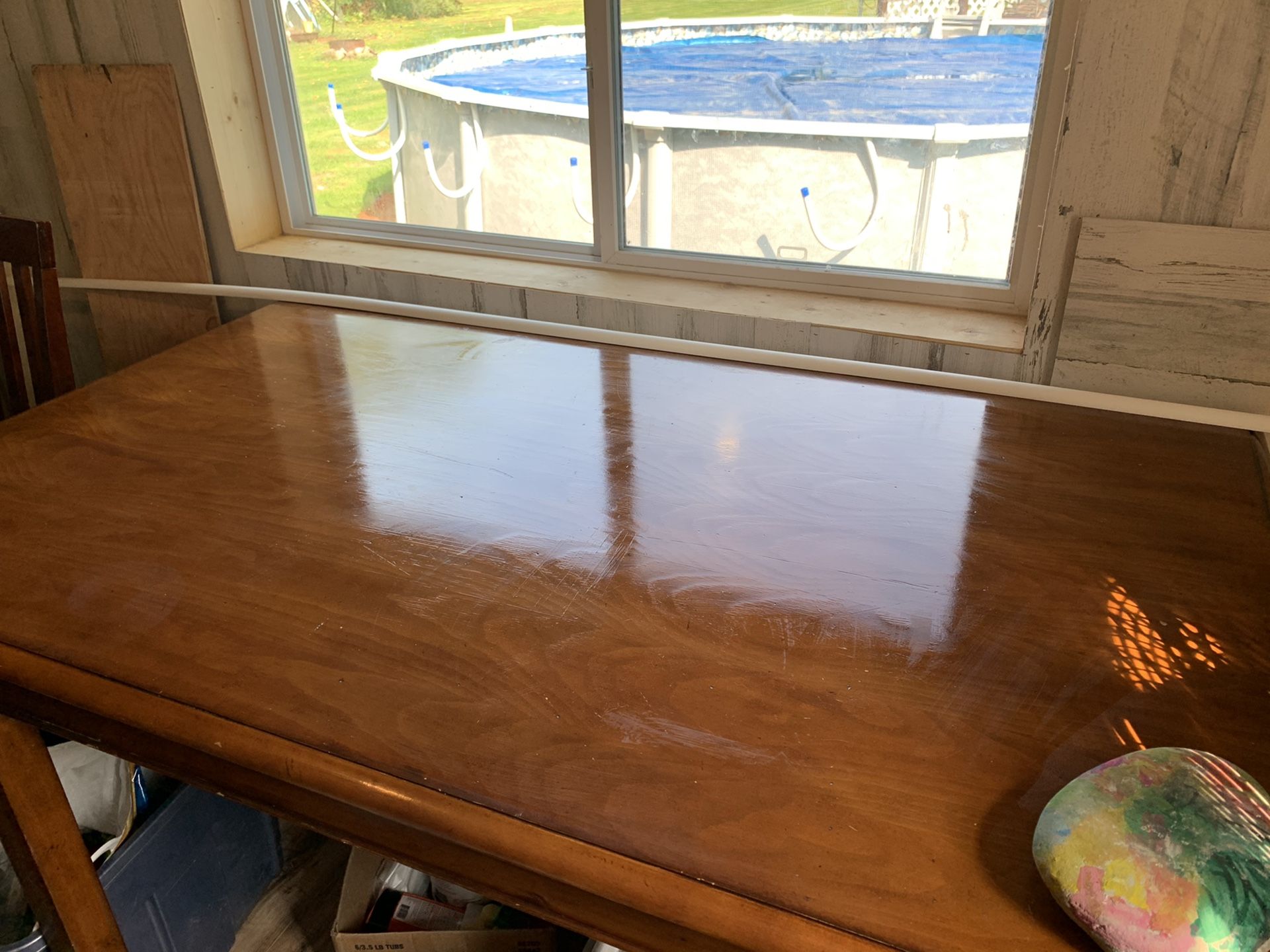 Pub Table and 4 chairs the chairs are oak swivel stools! Asking 125 or b.o.