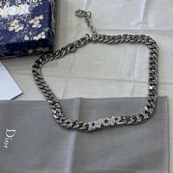 Silver Christian Dior Chocker 