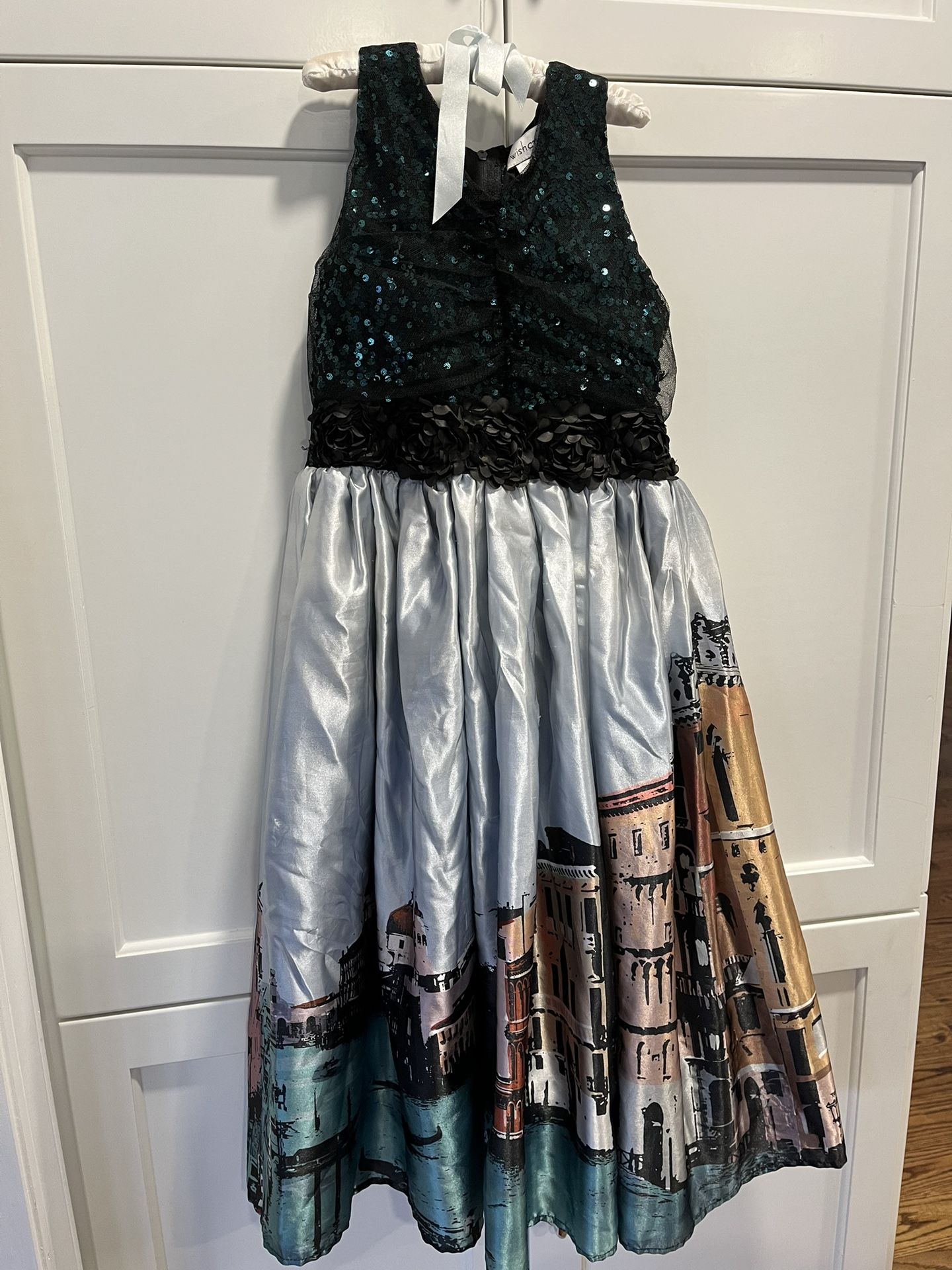 Wishcraft City Scene Size 8 Girls Semi Formal Blue Dress. A Favorite!