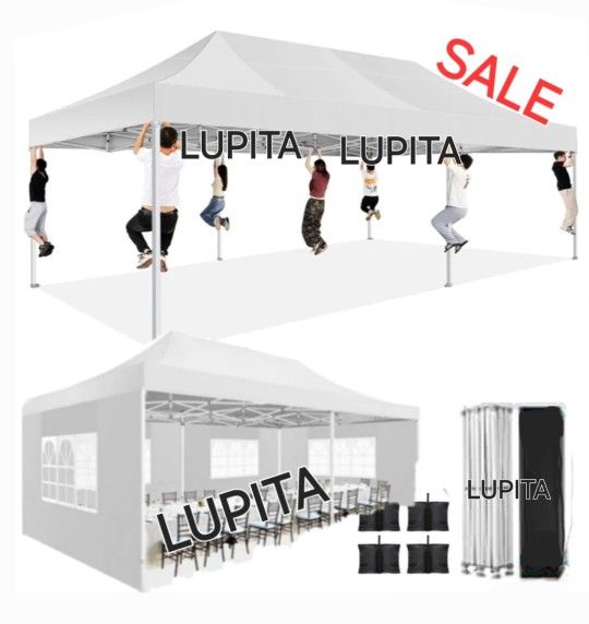 10x20 Waterproof Easy Up Canopy Tent With Side Walls Gazebo Wedding Party Pop Up Tent Canopy- (FOR SALE) Carpa