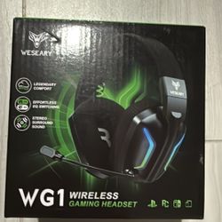 Wireless Gaming Headsets for PC, PS5, PS4, Switch, Mac, 2.4GHz Wireless Gaming Headphone with ENC Noise Canceling Microphone, Bluetooth 5.4, Cool Ligh