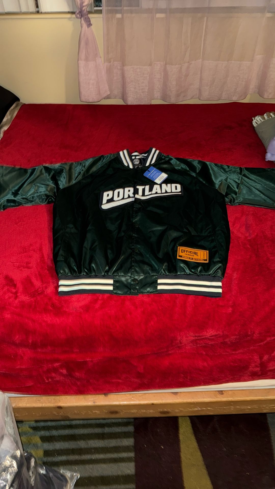New Official Legue Portland Pickles Bomber Jacket