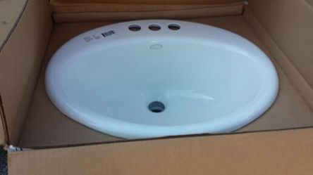 Kohler Farmington Cast Iron Bathroom Sink in White