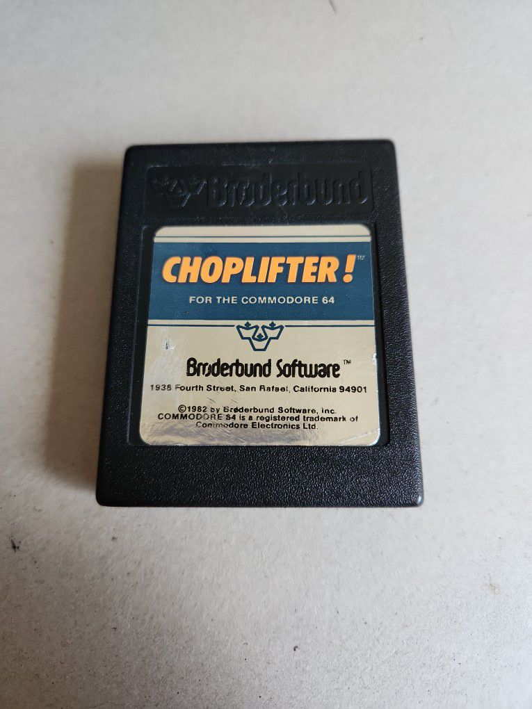 COMMODORE 64 - Broderbund CHOPLIFTER! - Game Cartridge Only

