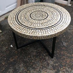 Coffee Table Mother Of Pearl Inlay Shells