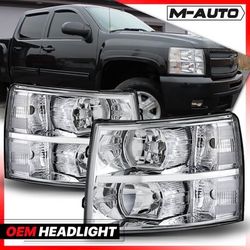 Factory Style Headlights (Chrome) 07-14 Chevy Silverado