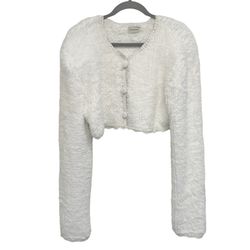 MAGDA BUTRYM Cropped Fleece Cardigan NEW
