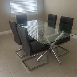 Luxury Dining Table 6 Chairs 