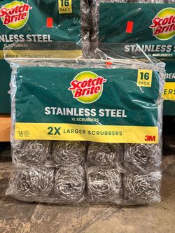 Scotch-Brite Stainless Steel XL Scrubbers 16-Pack Brand New ONLY $8.99!