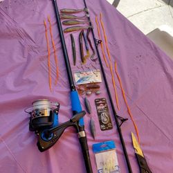 Fishing Pole With Fishing Items