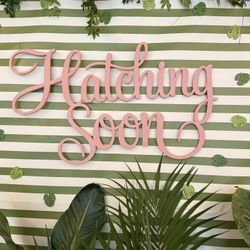 Hatching Soon Baby Shower Sign