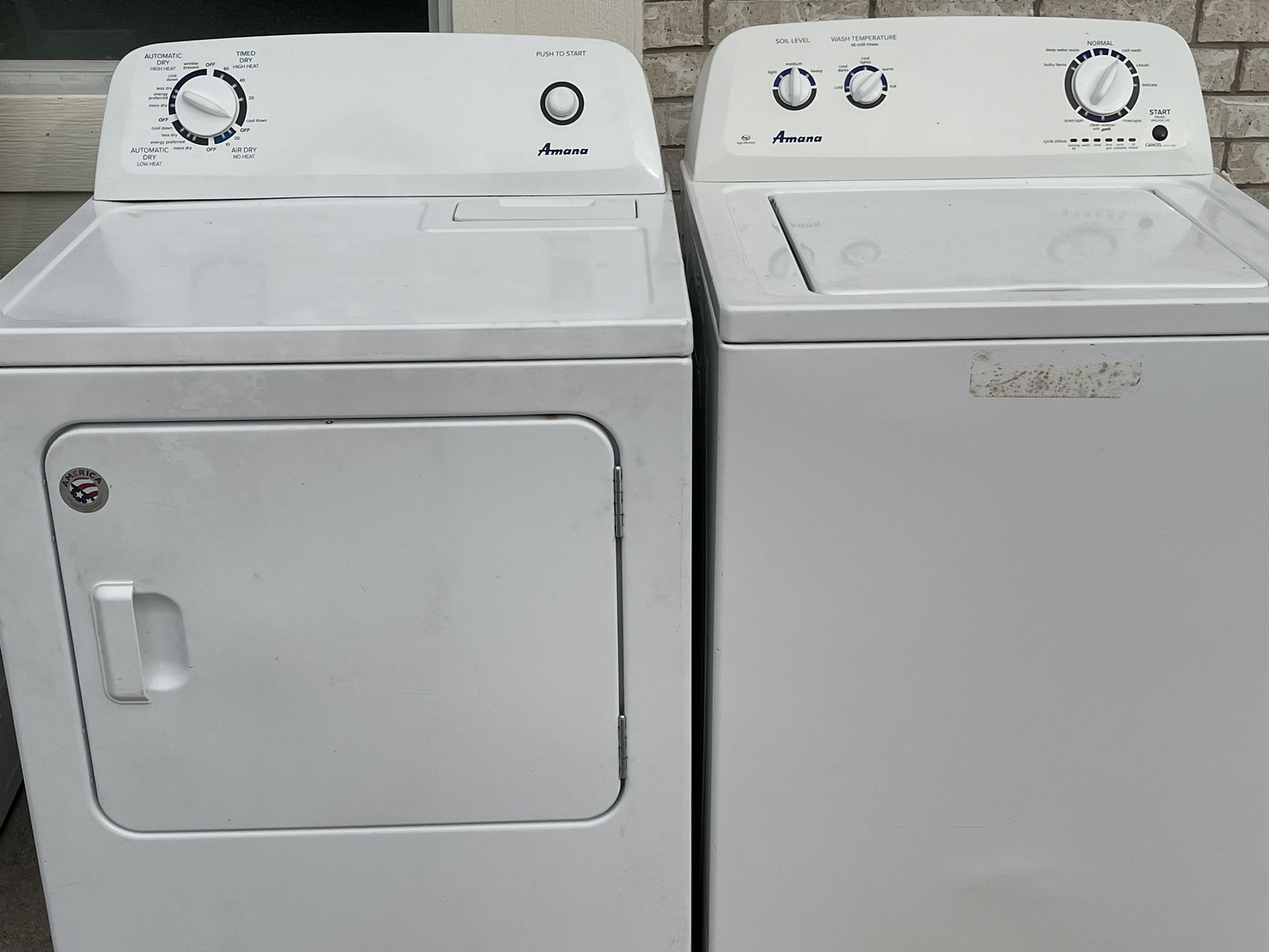 Amana Washer Electric Dryer Set