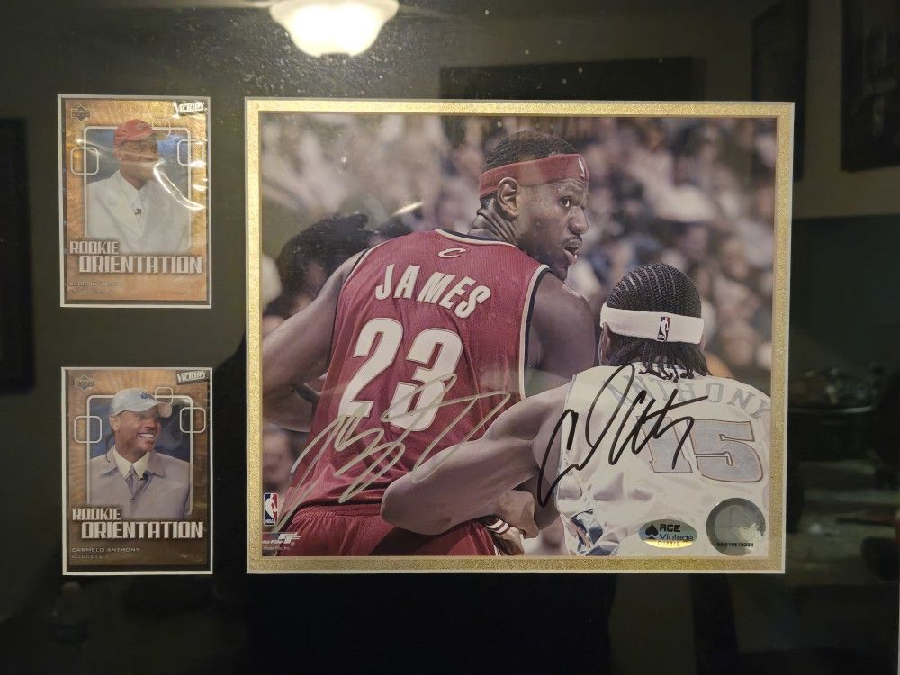 Signed Memorabilia LeBron James And Carmelo Anthony