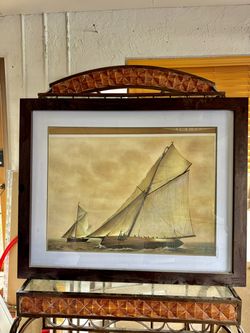 Boat Painting with Frame