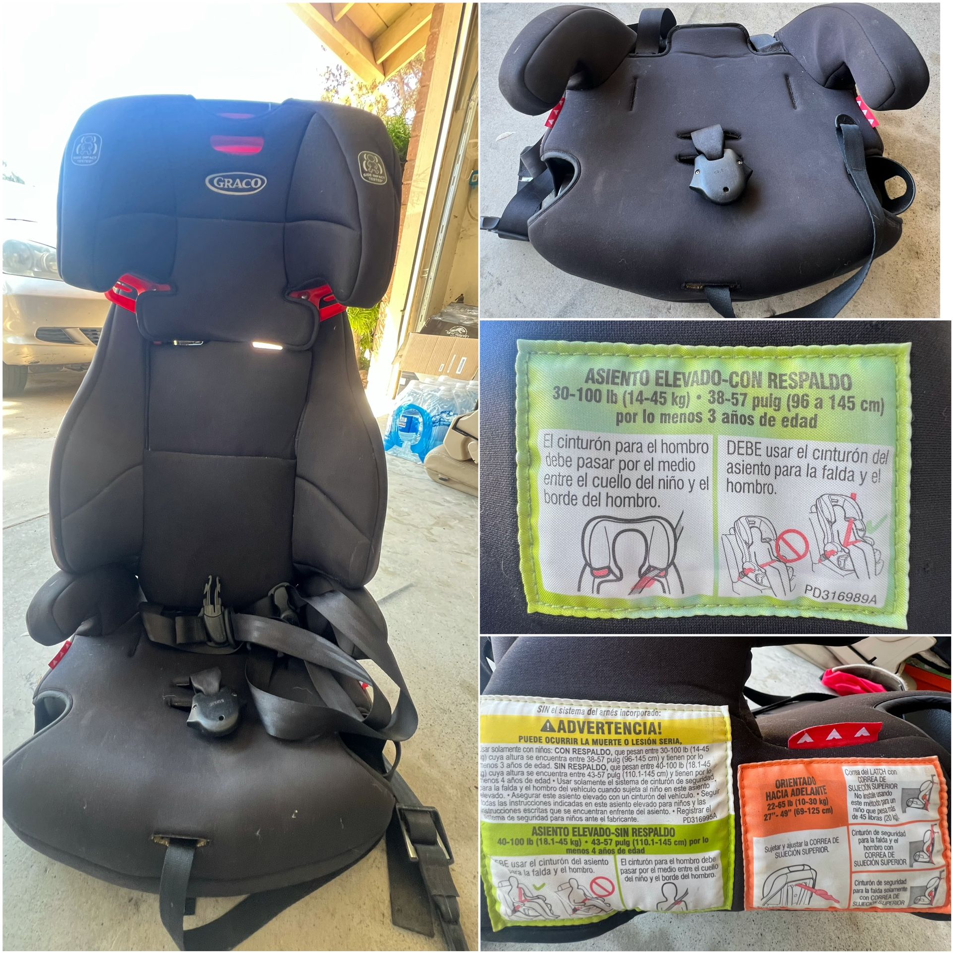 Graco Tranzitions 3-in-1 Harness Booster Car Seat, Forward Facing Car Seat, Highback, to Backless Booster, Proof