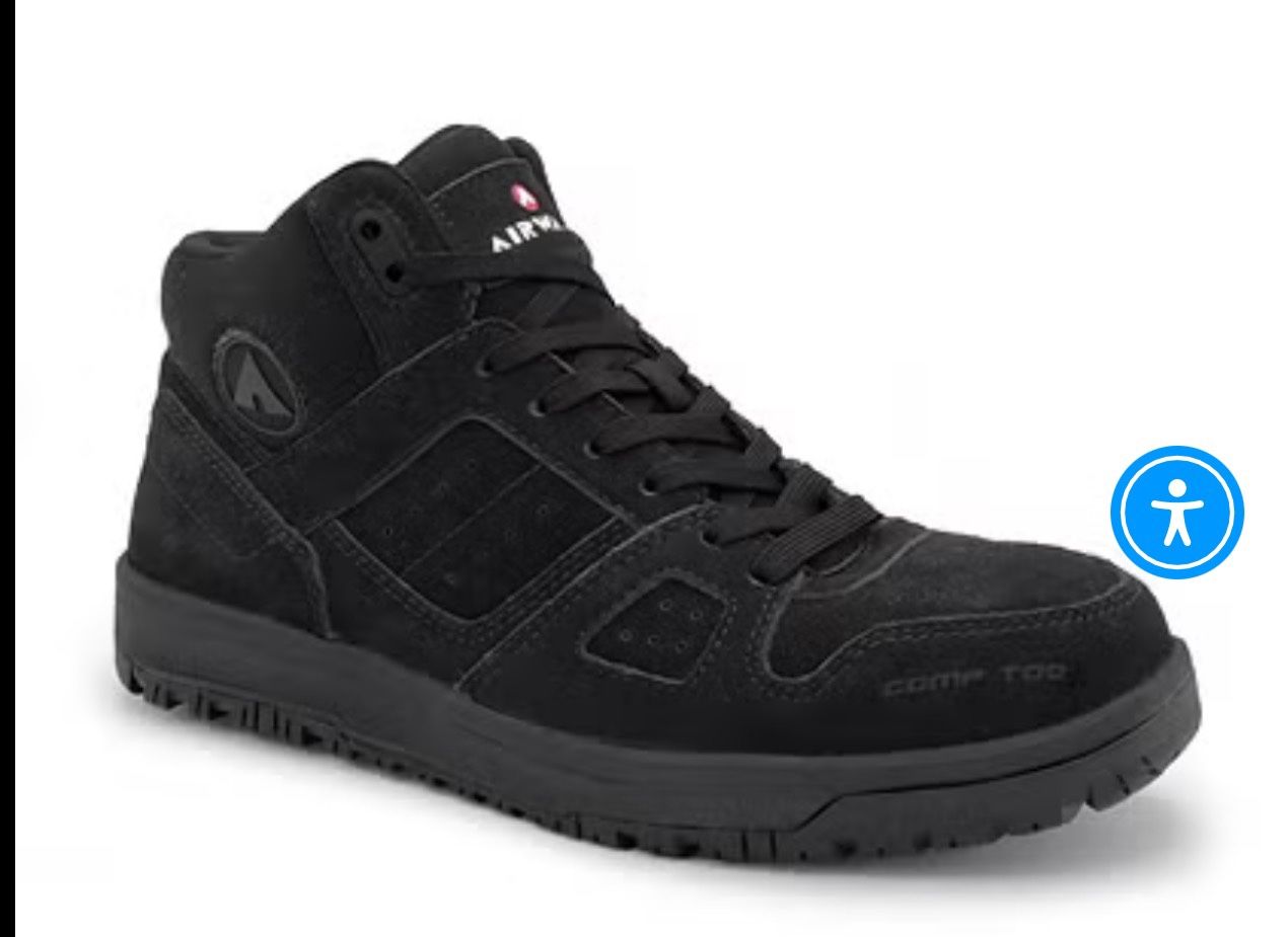 AIRWALK AW6360 Women’s Mongo Mid Black/Black Composite Toe Work Shoe