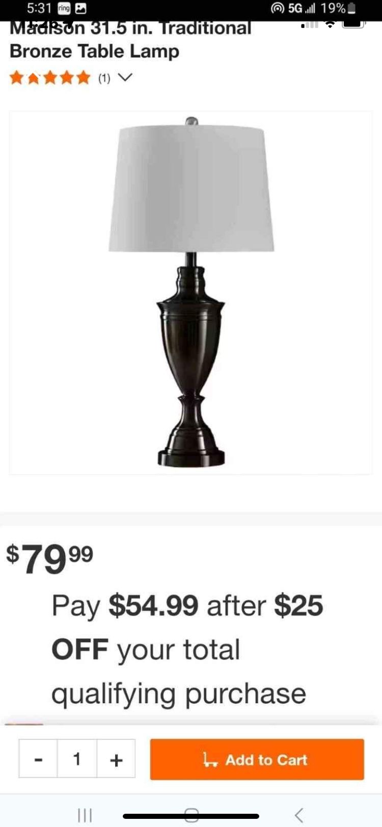 Two Lamp $40 For Both