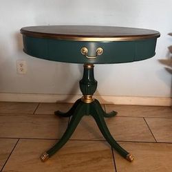 Round Drum Wood Table 
