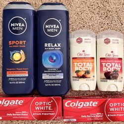$20 — NIVEA MENS BUNDLE - Body Wash -  deodorant -  toothpaste