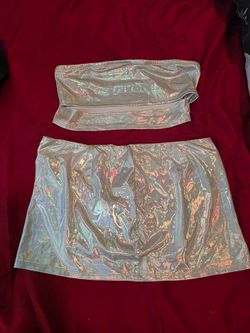 Tube Top Mini Skirt Set
