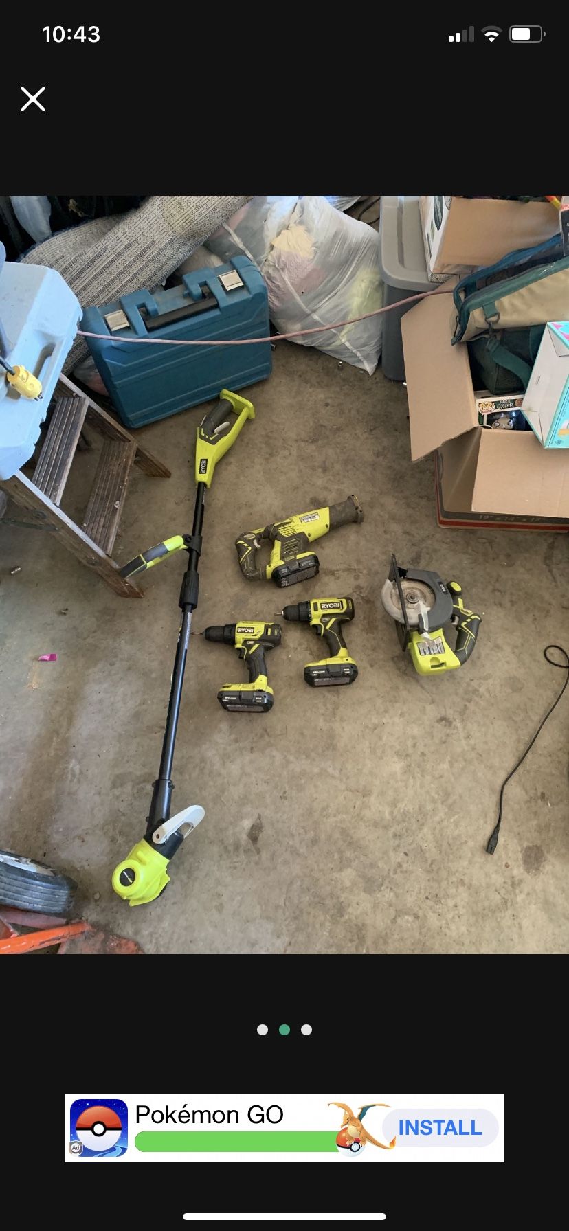 Ryobi Cordless Power Tools 