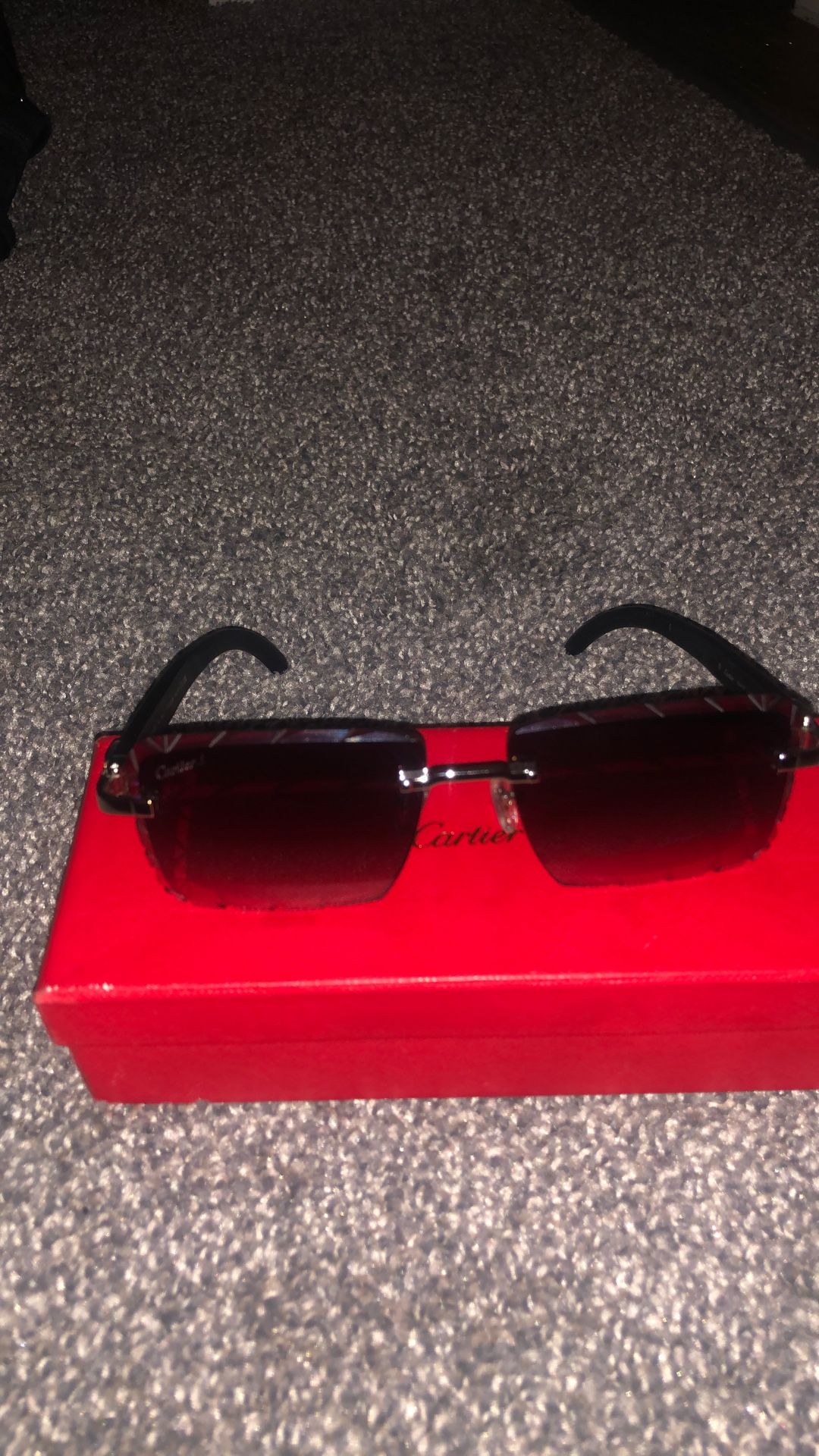 cartier blank tint diamond cut frames