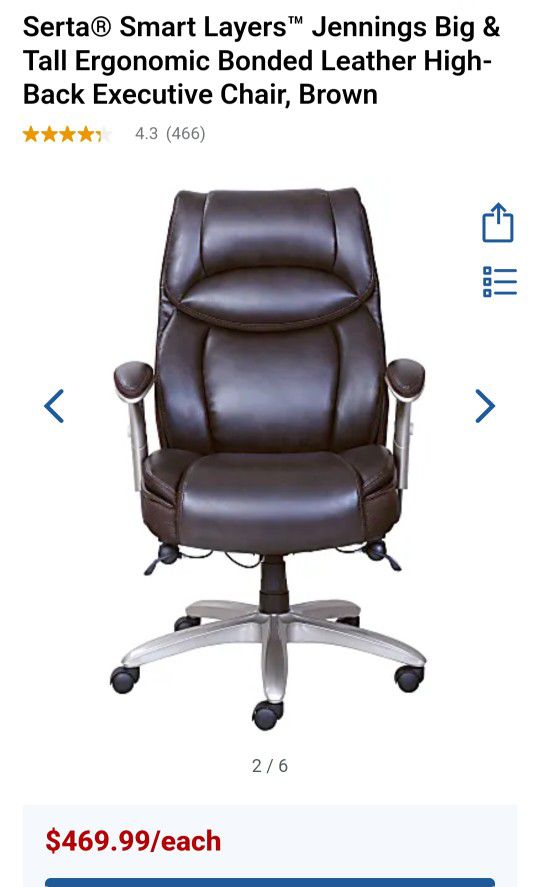 Serta Office Chair And Black Desk
