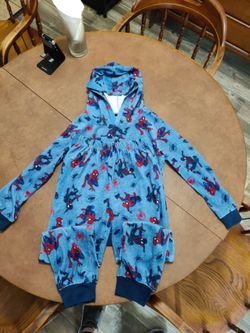 Size 8 Spider-Man Kids Hooded Pajamas
