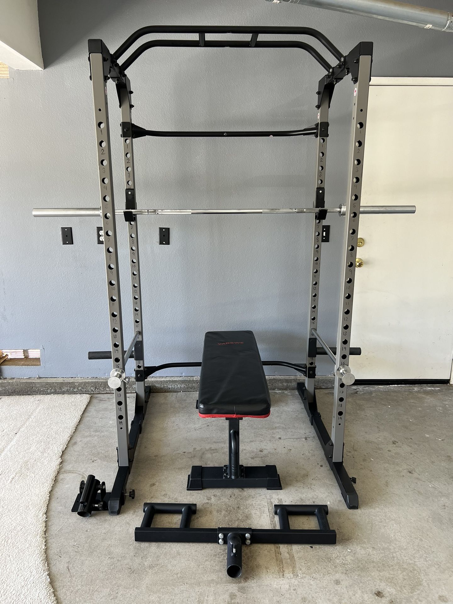 Squat Rack + Bar + Bench + Landmine + Viking Press