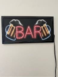 LED Bar Sign with Beer Mugs
