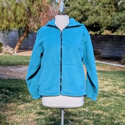 AVALANCHE Wear Performance Outdoor Full-Zip Hoodie Teal Women’s Small Fleece EUC
