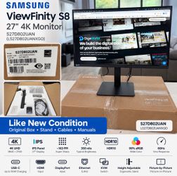 Samsung 27” ViewFinity S8 4K UHD Monitor - USB-C - Like New