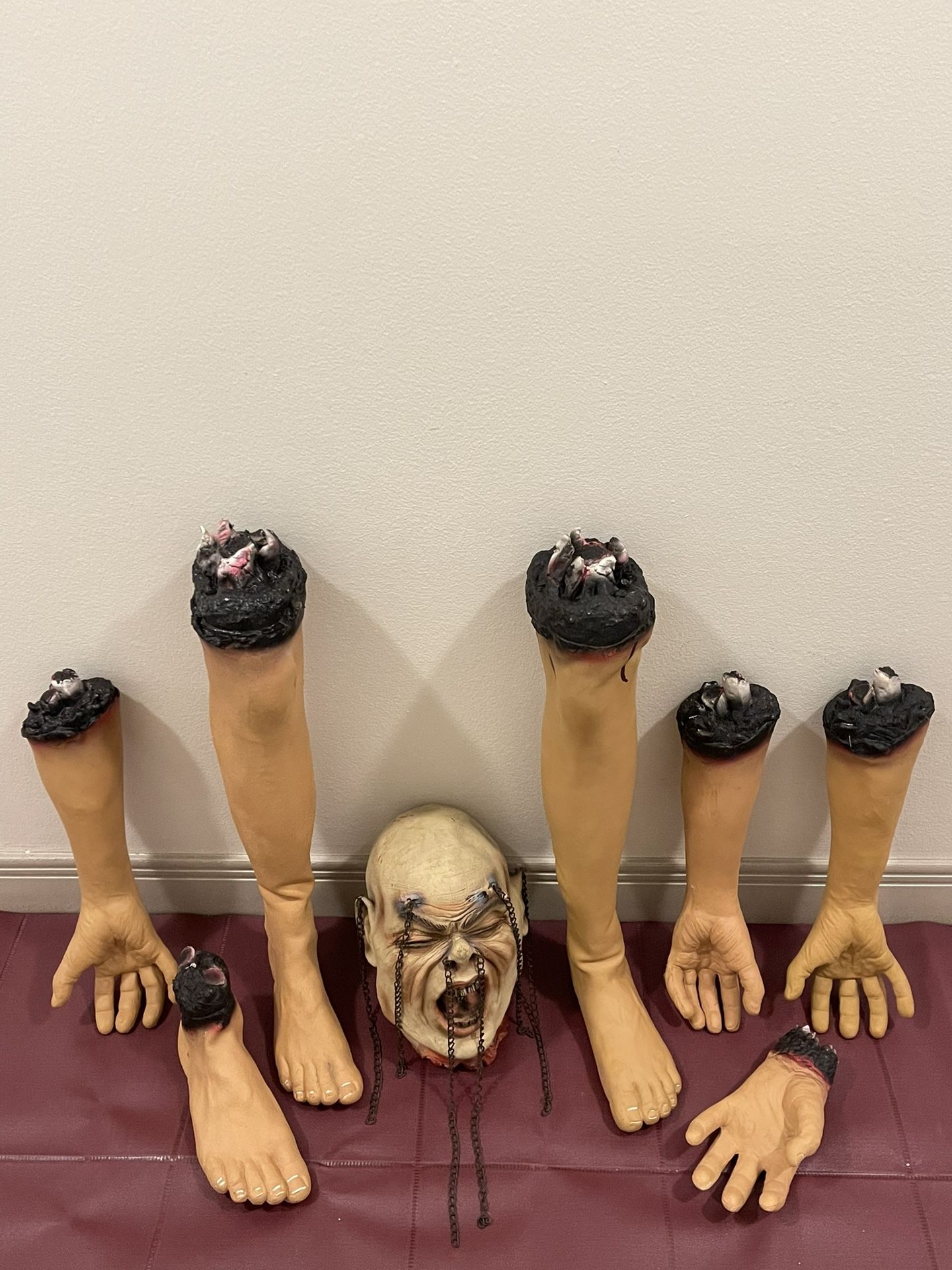 HALLOWEEN or THEATER PROPS (8 fake body parts) - bundle price is firm. Can also buy parts individually as priced in details herein.