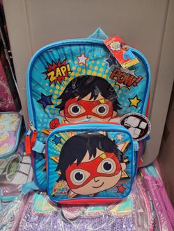 Ryan's World 2 Piece Backpack with Detachable Lunchbag