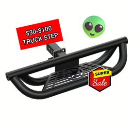 Hitch-Mounted Truck Step with Star Design