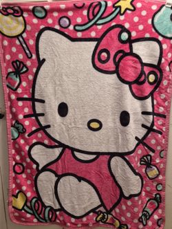Hello kitty throw blanket