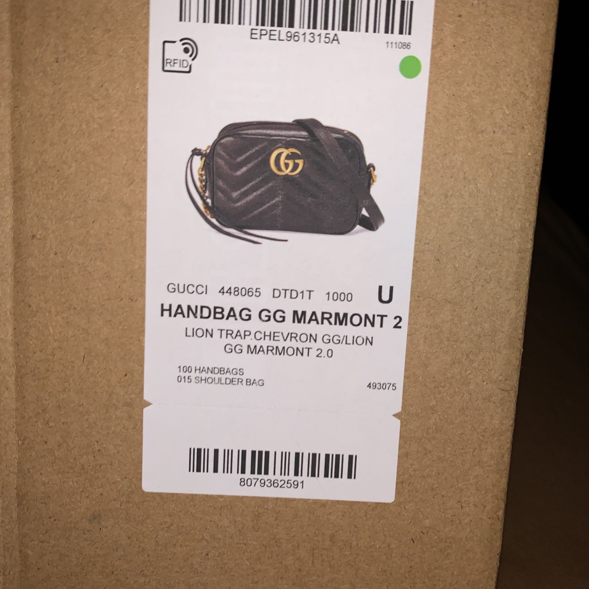 Sale Genuine Brand New In Box Gucci Marmont Mini Shoulder Bag 440865