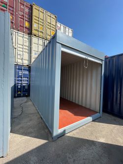 15FT SHIPPING CONTAINER – WIND & WATERTIGHT | HEAVY DUTY STORAGE SHED | CONEX BOX (ROLL-UP DOOR)